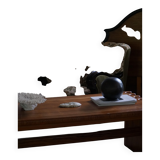 Pair of Danish Art Nouveau armchairs in embroidered floral velvet, 1920s.