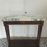 Console tray white marble