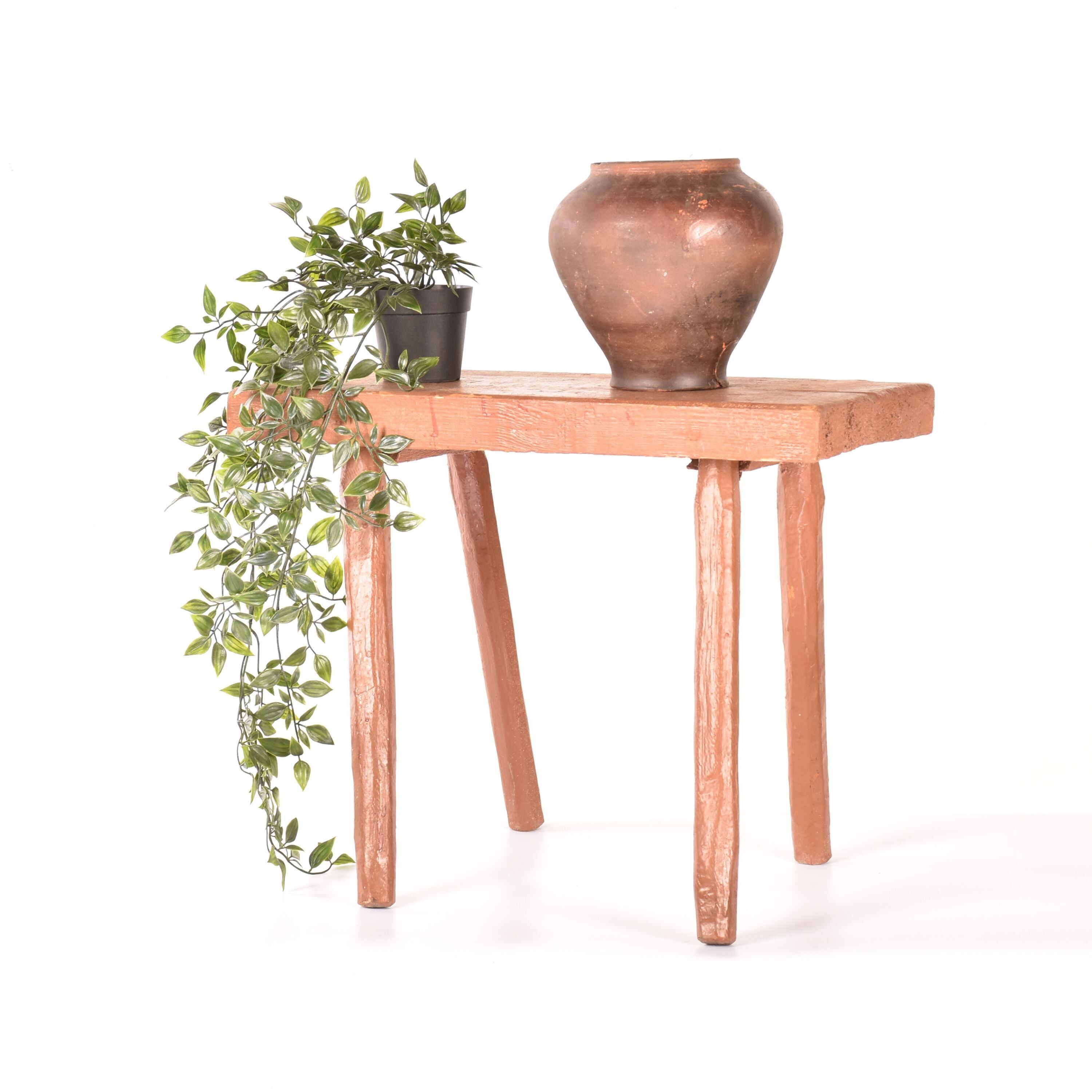 Tabouret banc marron vinatge