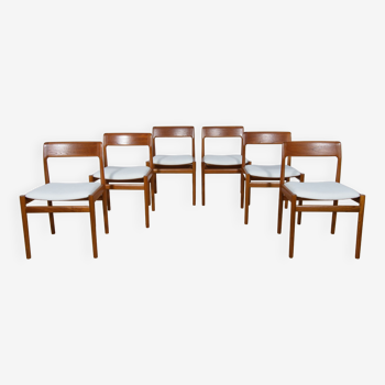 Mid Century Teak Dining Chairs by Johannes Nørgaard for Nørgaards Møbelfabrik, 1960s, Set of 6