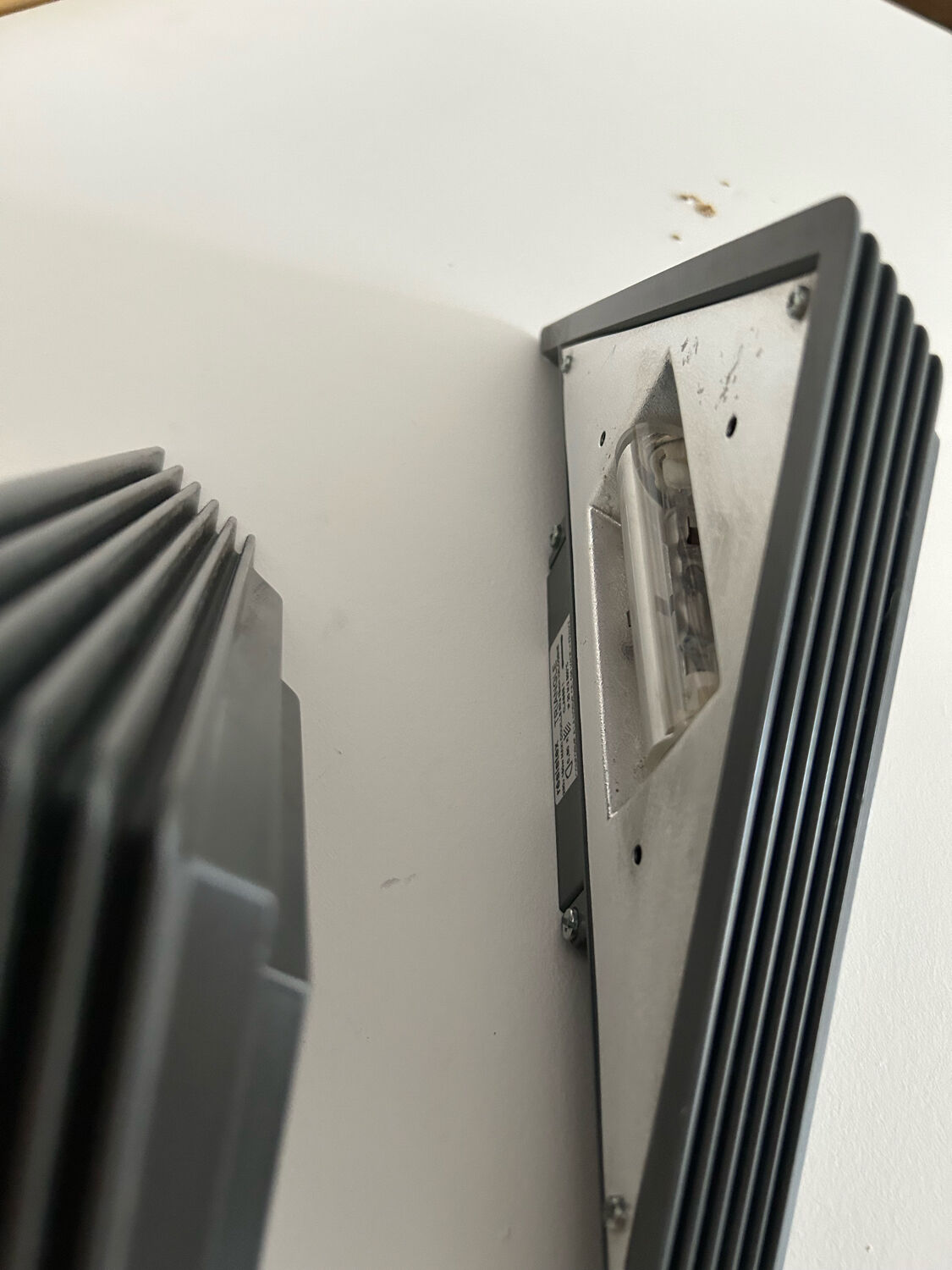 Pair of vintage geometric wall lamps, France 1980