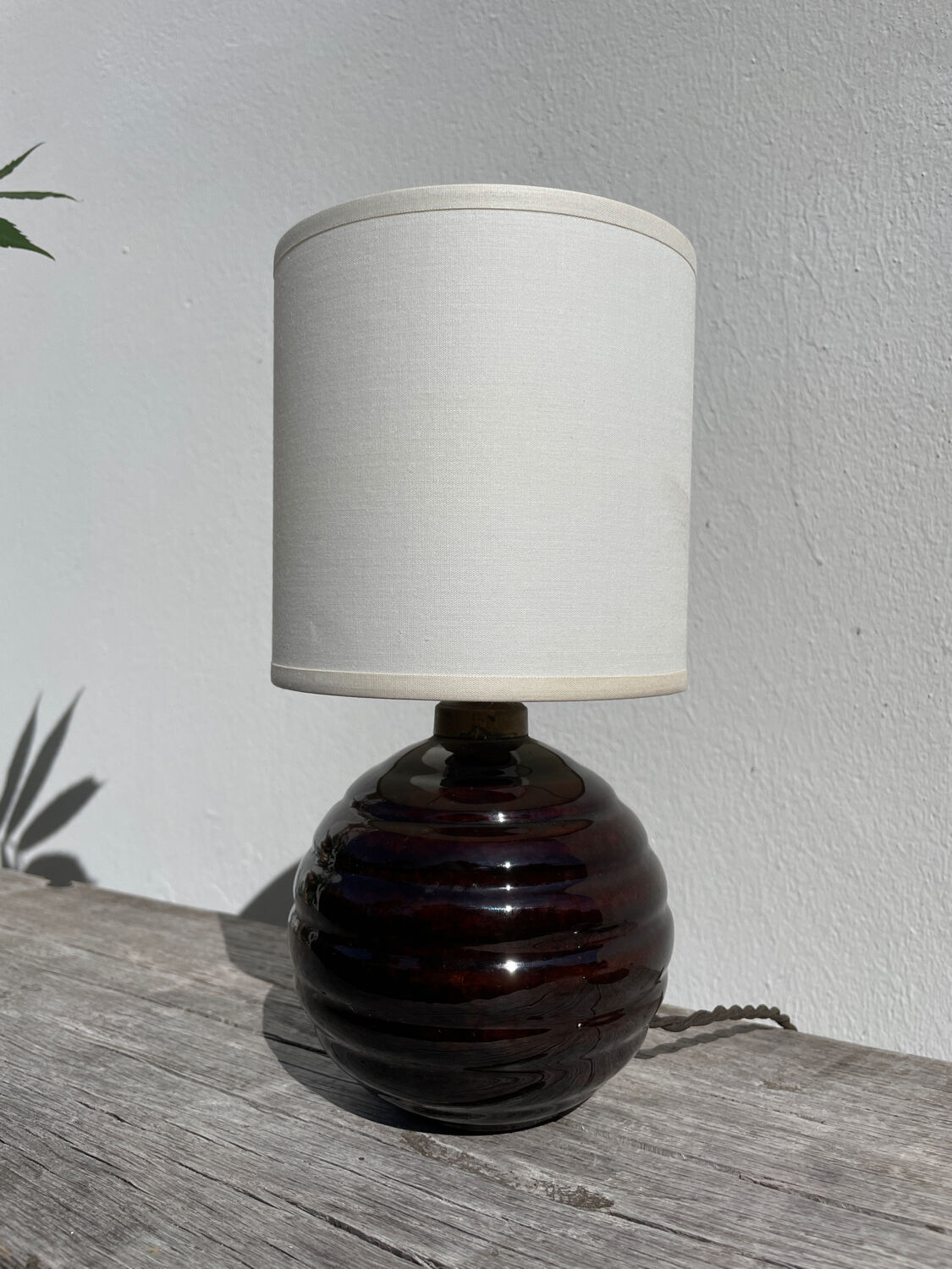 Lampe à poser en céramique émaillée 1960