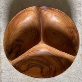 Plat en bois d’olivier vintage