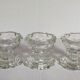 PRODUCT POP UP NOu00cbL 2022 Trio of vintage pressu00e9 glass candle holders