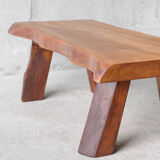 Free form coffee table in solid Elm-1970