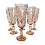 Vintage Luminarc champagne flutes