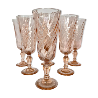 Vintage Luminarc champagne flutes