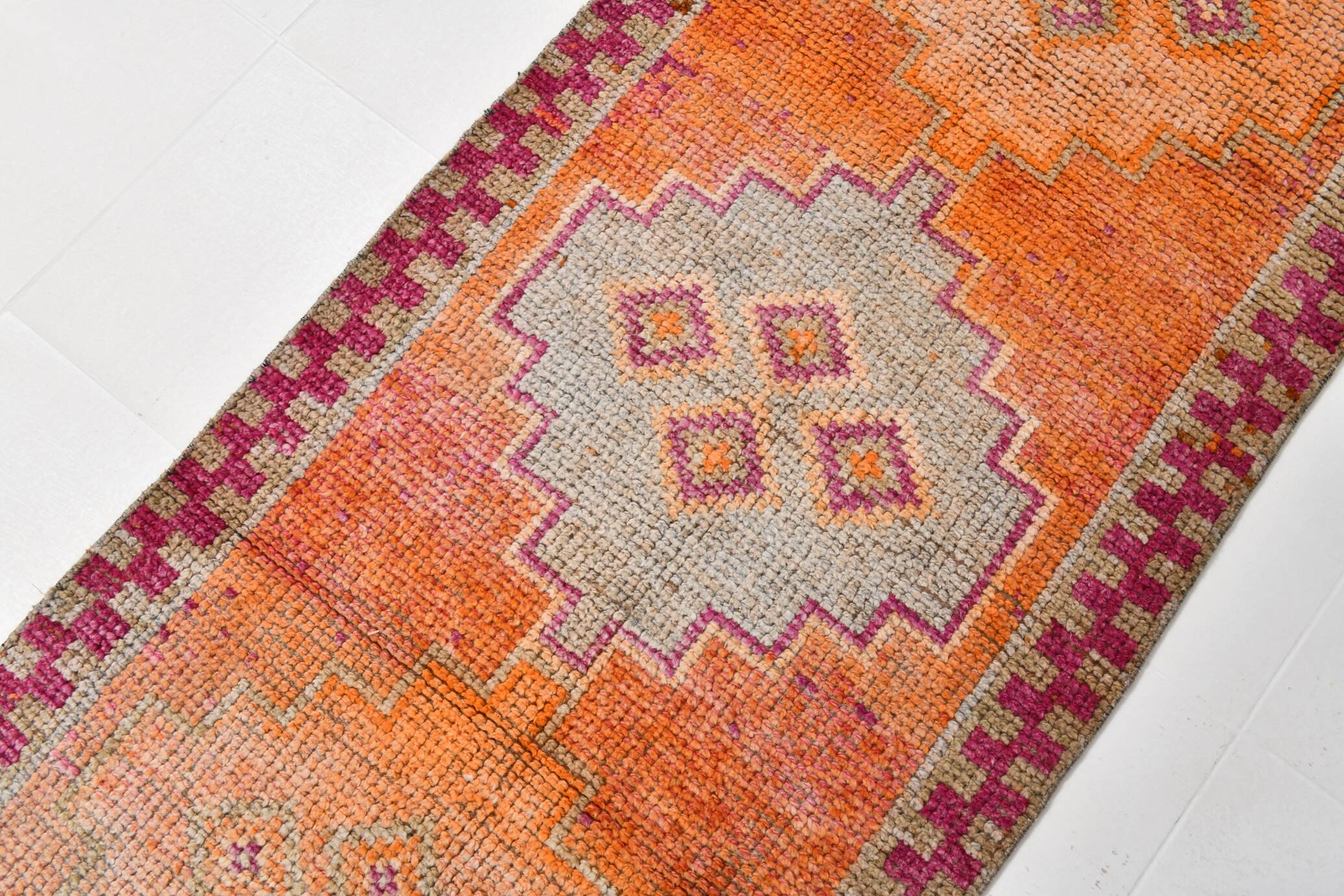 3x10 Colorful Modern Turkish Runner Rug, 86x305Cm