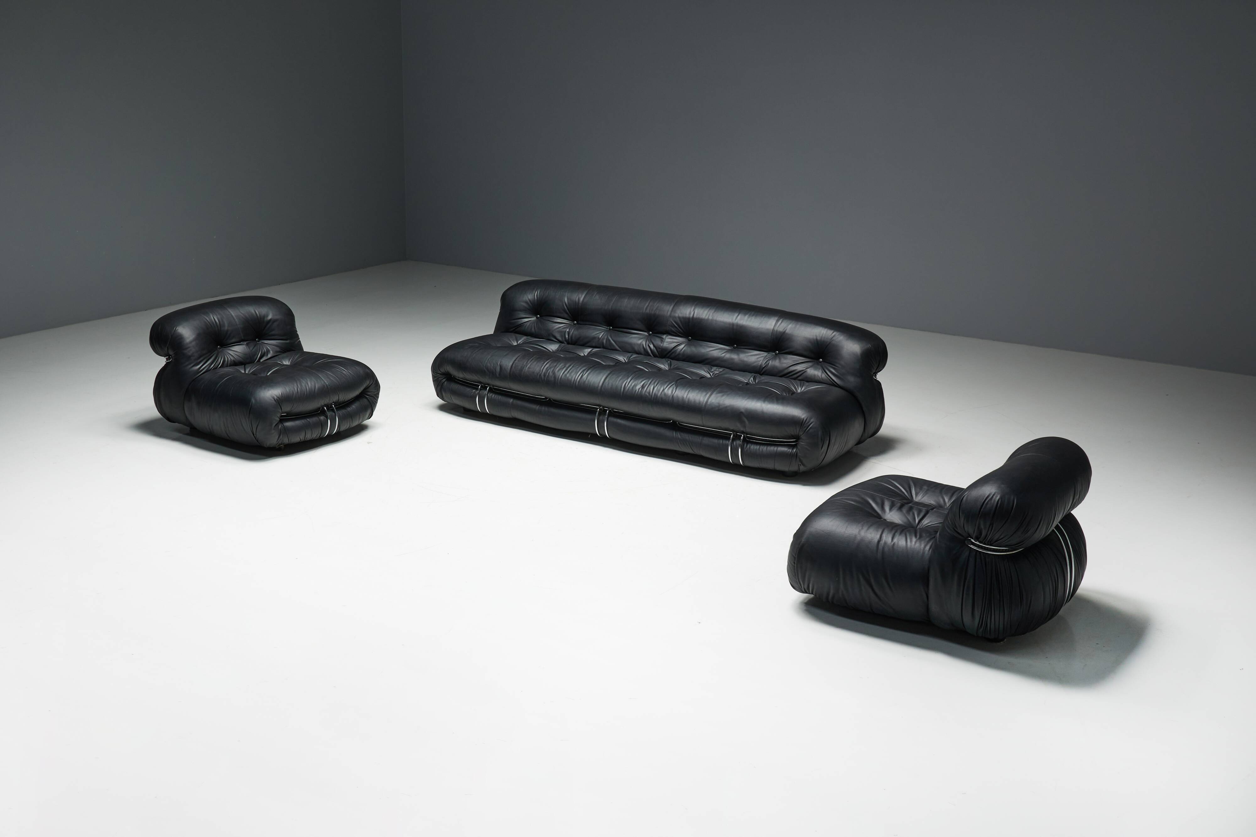 Soriana Lounge Chairs by Afra & Tobia Scarpa for Cassina, Italy, 1970s