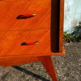 Commode vintage pieds compas.