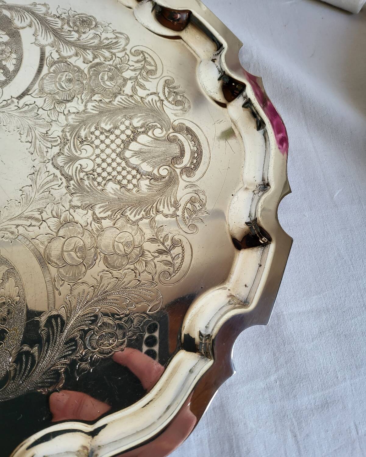 Silver-plated service tray English