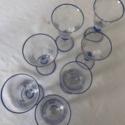 Set of 7 Paco Rabanne stemmed glasses