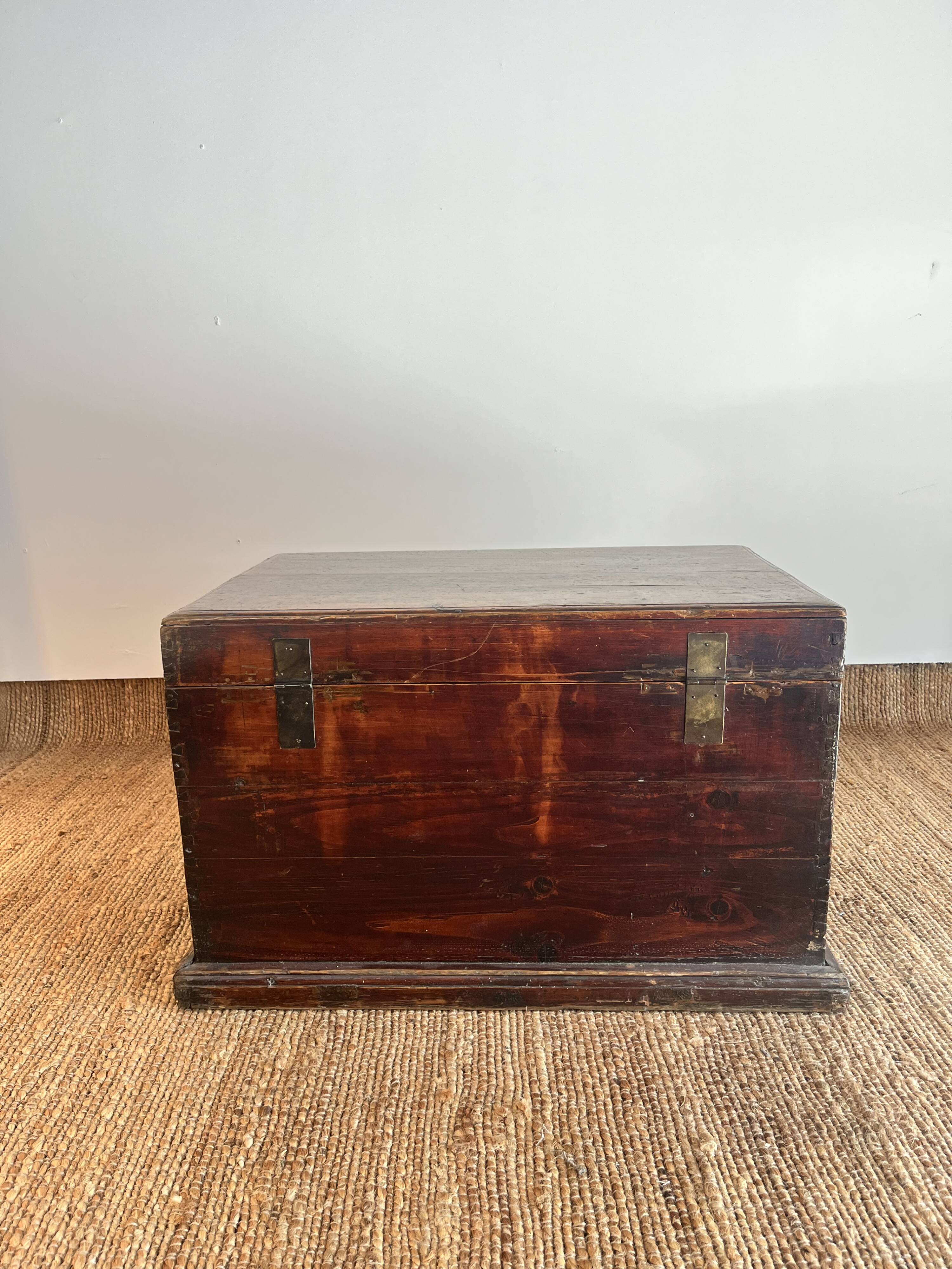 Antique solid wood chest