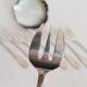 Oyster or dessert forks, ribbons, silver-plated metal
