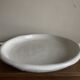 XXXL flat centerpiece in glazed earthenware with wrought iron rings.