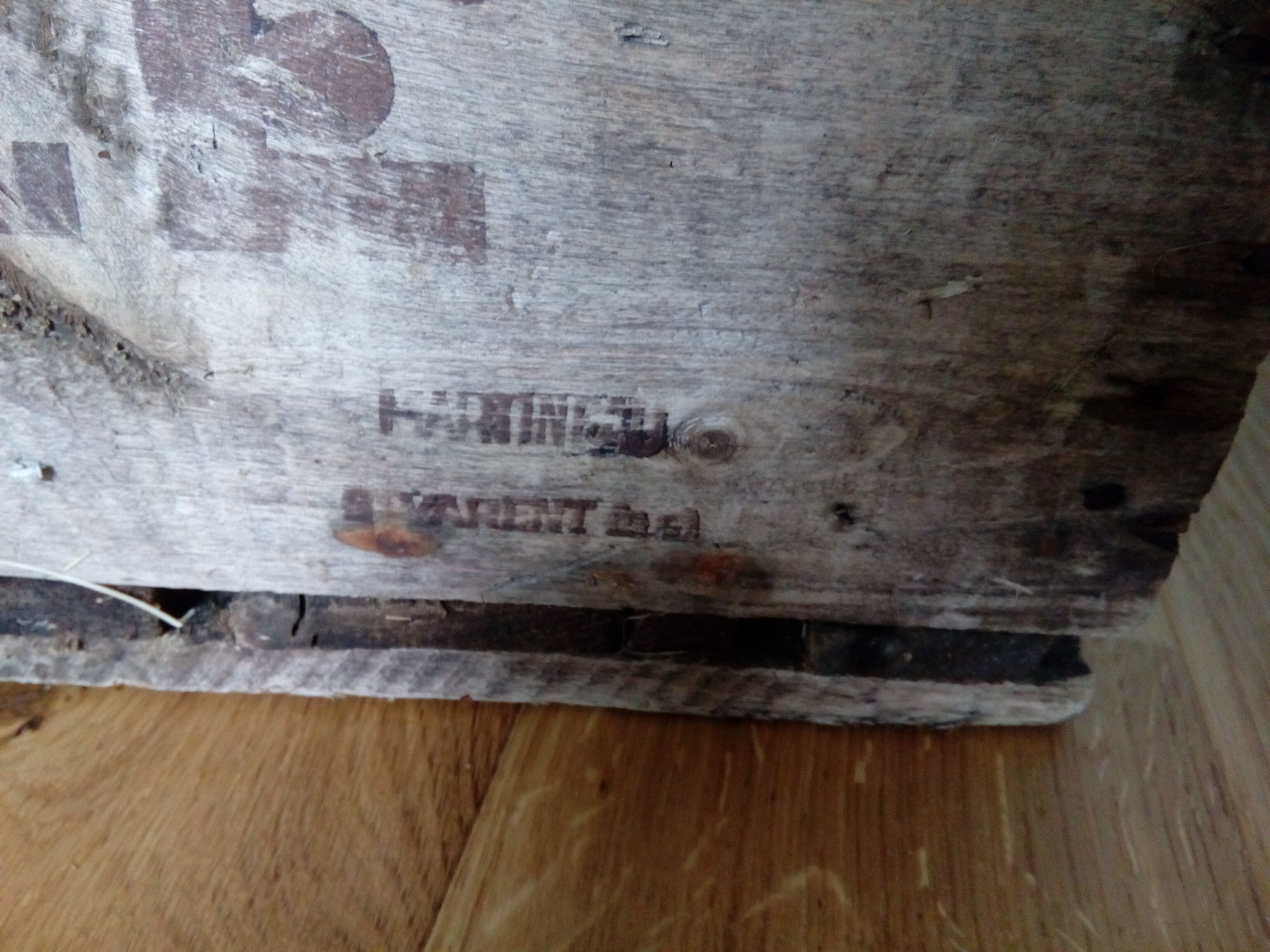 Bottles in wooden box