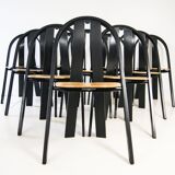 Set of 10 Danish Stacking Chairs in Beech