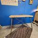 Vintage workbench circa 1930, folding metal leg.