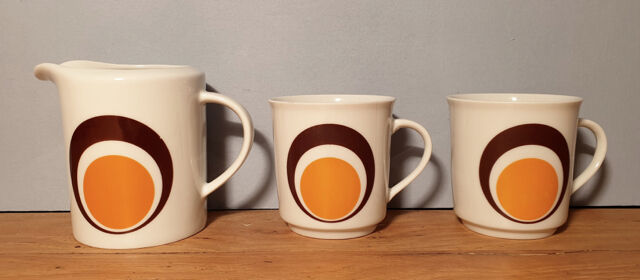 Trio 70's cups and milk pot