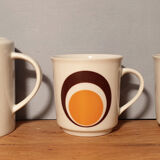Trio 70's cups and milk pot