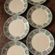 Set 6 plates flat Cherries blue Badonviller