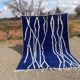 Moroccan blue decorated rug 200cmx300cm