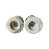 2 Vintage HEMOGRAM Denmark Marble Candlestick Holders | Set of 2 Candle Stick Holders
