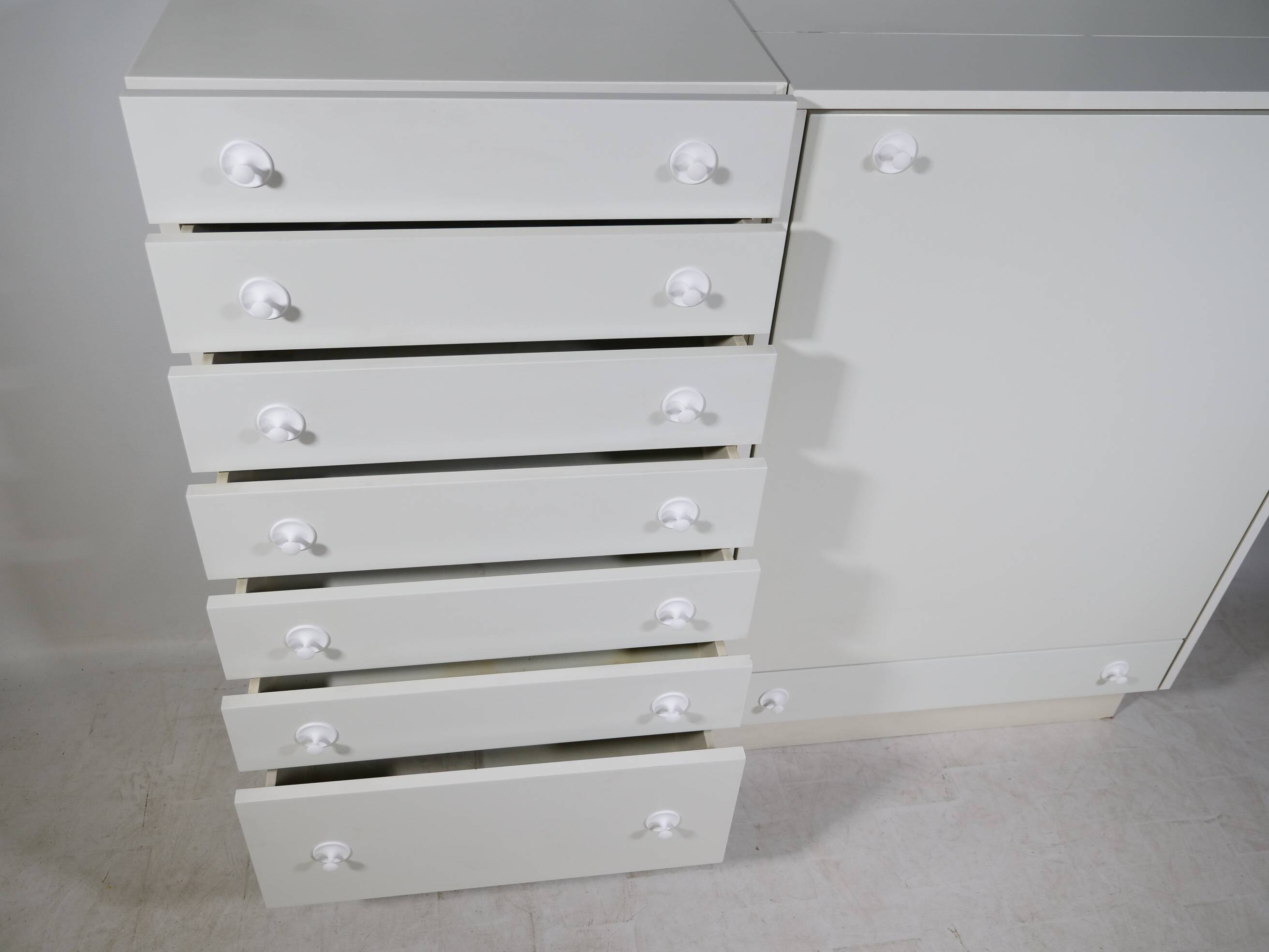 Postmodern highboard cabinet with fold-out desk by Interlübke, 1970s 1980s