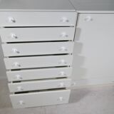 Postmodern highboard cabinet with fold-out desk by Interlübke, 1970s 1980s