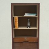 Vintage 1970s filing cabinet with curtains