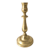 Old golden brass candle holder