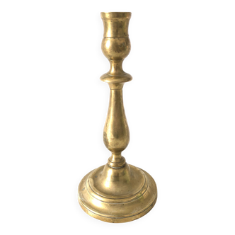 Old golden brass candle holder