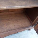 Louis XV style rustic buffet in solid walnut
