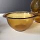 Vintage amber glass bowls