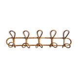 Rattan wall coat rack