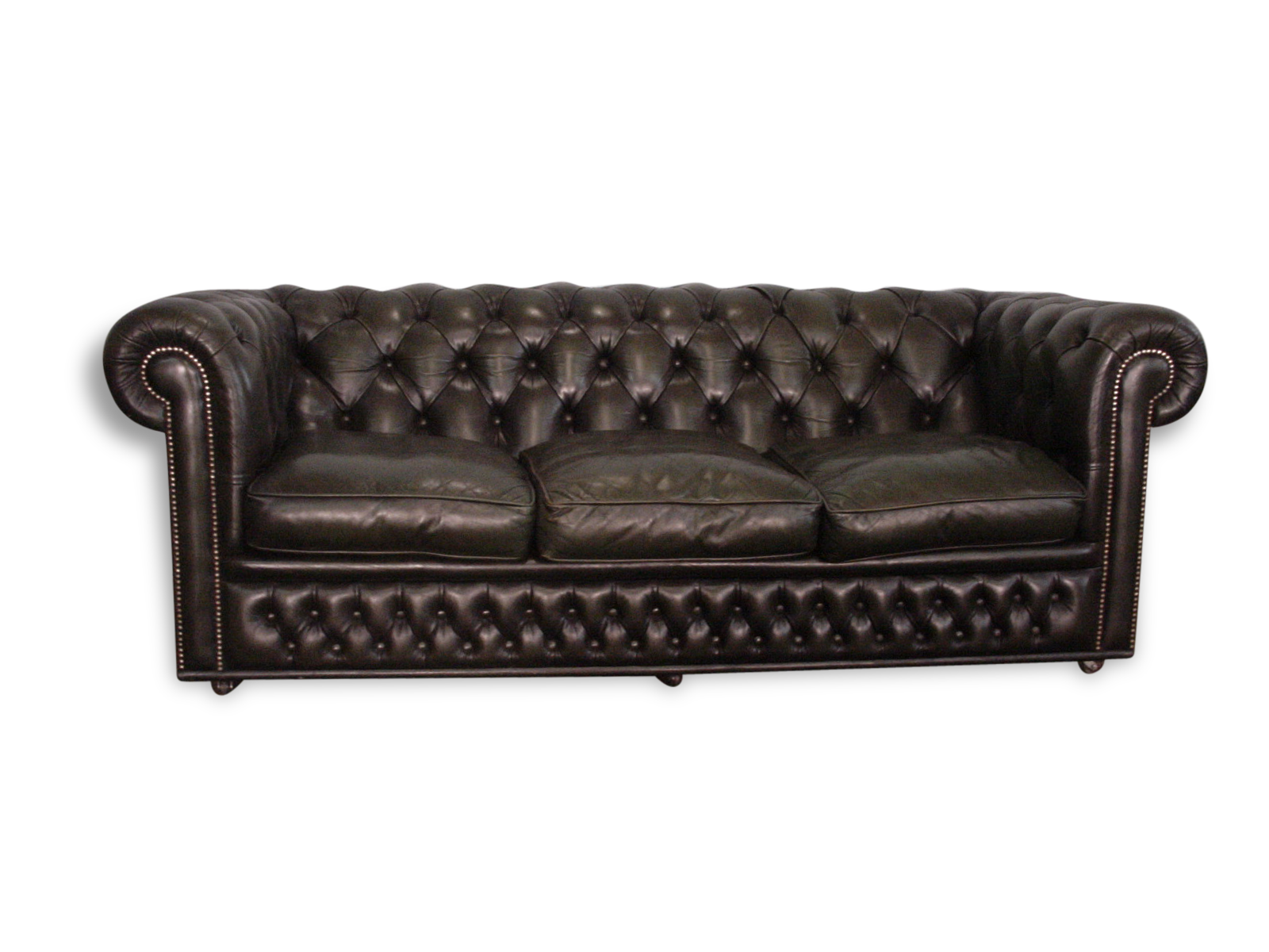Canapé chesterfield vert bronze | Selency