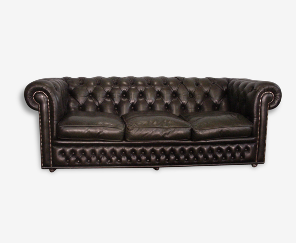 Canapé chesterfield vert bronze | Selency