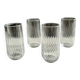 Lot de 4 verres à eau transparent torsadé H:12cm