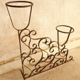 Antique wrought iron plant stand