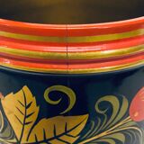 4 khokhloma painted wooden boxes