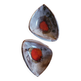 Duo of R. Dussaussoy Paris pocket emptiers – Signed vintage ceramic