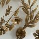 Hollywood regency Style Metal Gold Wall Light Sconce Floral 1970s, by Ledungs