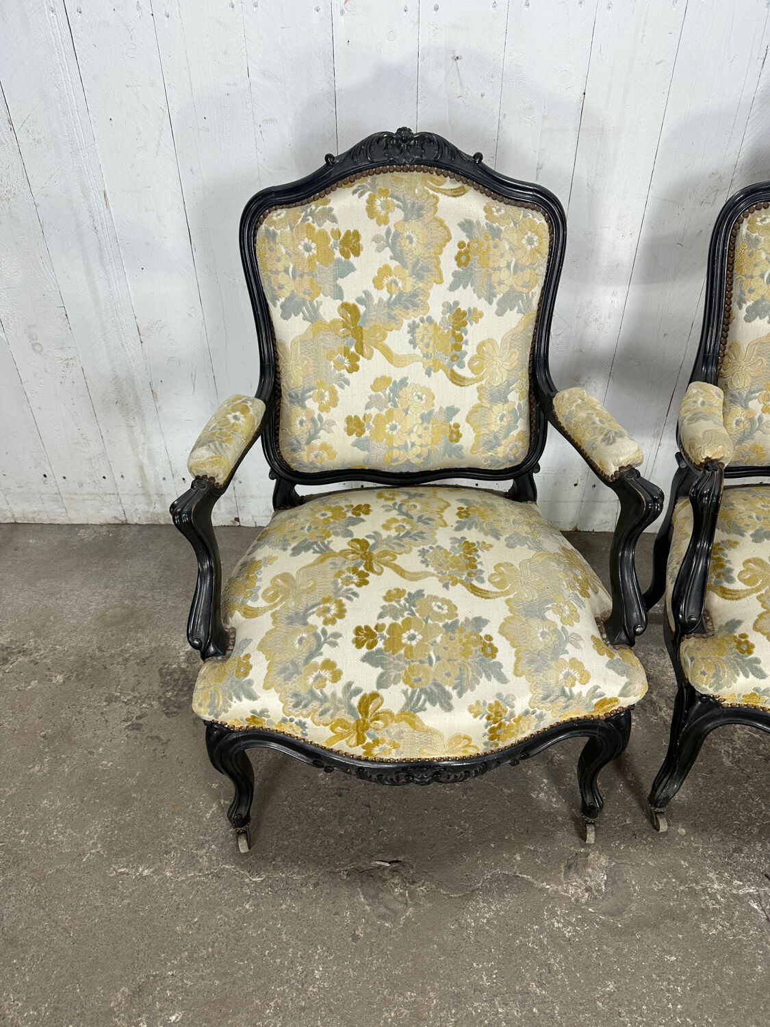 Paire de Fauteuils Cabriolets Louis XV
