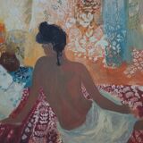 Nancy DELOUIS: Nude from behind, original signed lithograph