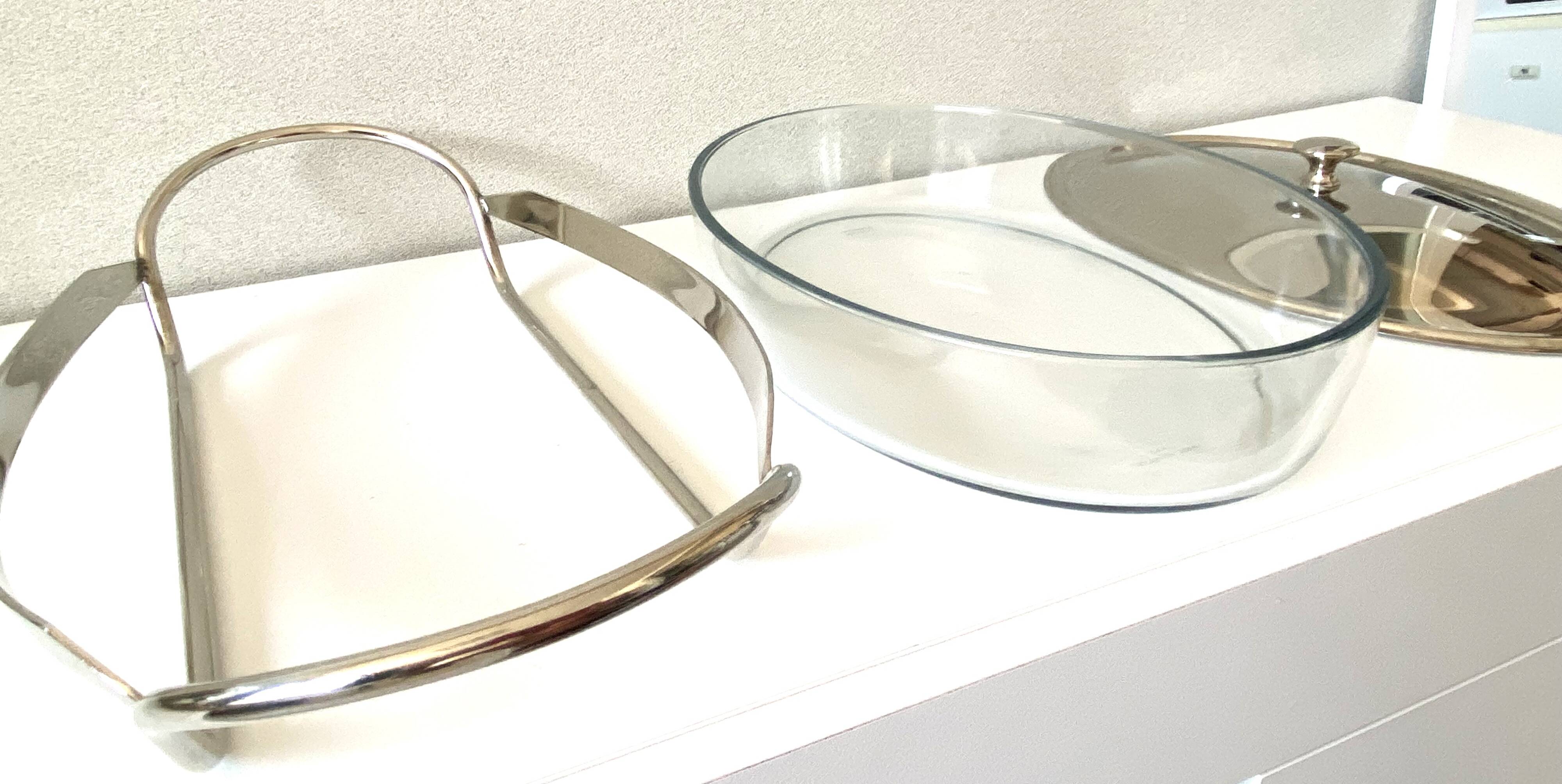 Elegant Table Art Marinex Serving Dish Made in Brazil Silver Metal