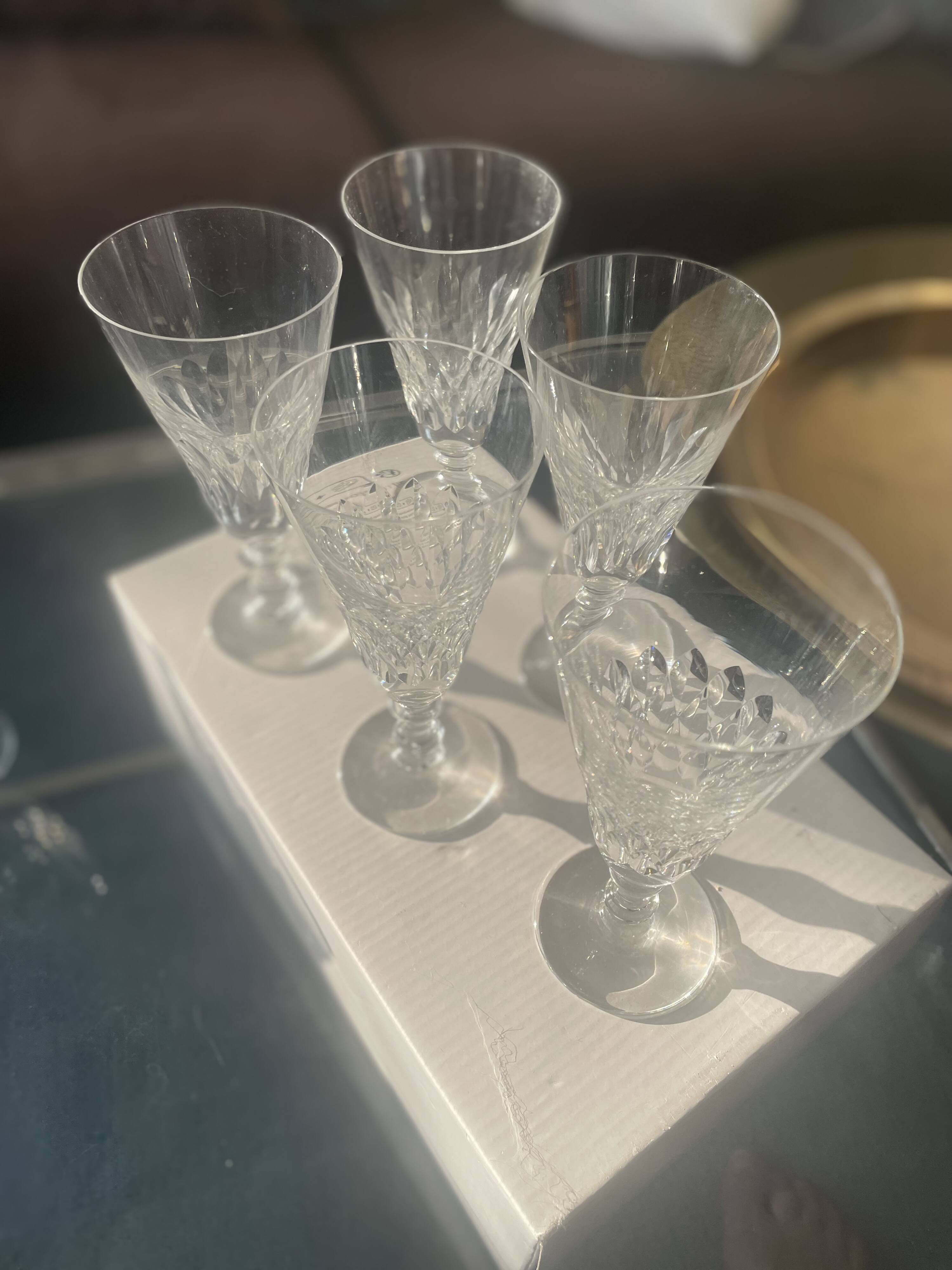 5 Baccarat Armagnac model champagne flutes