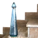 Blue glass bottle, 60s