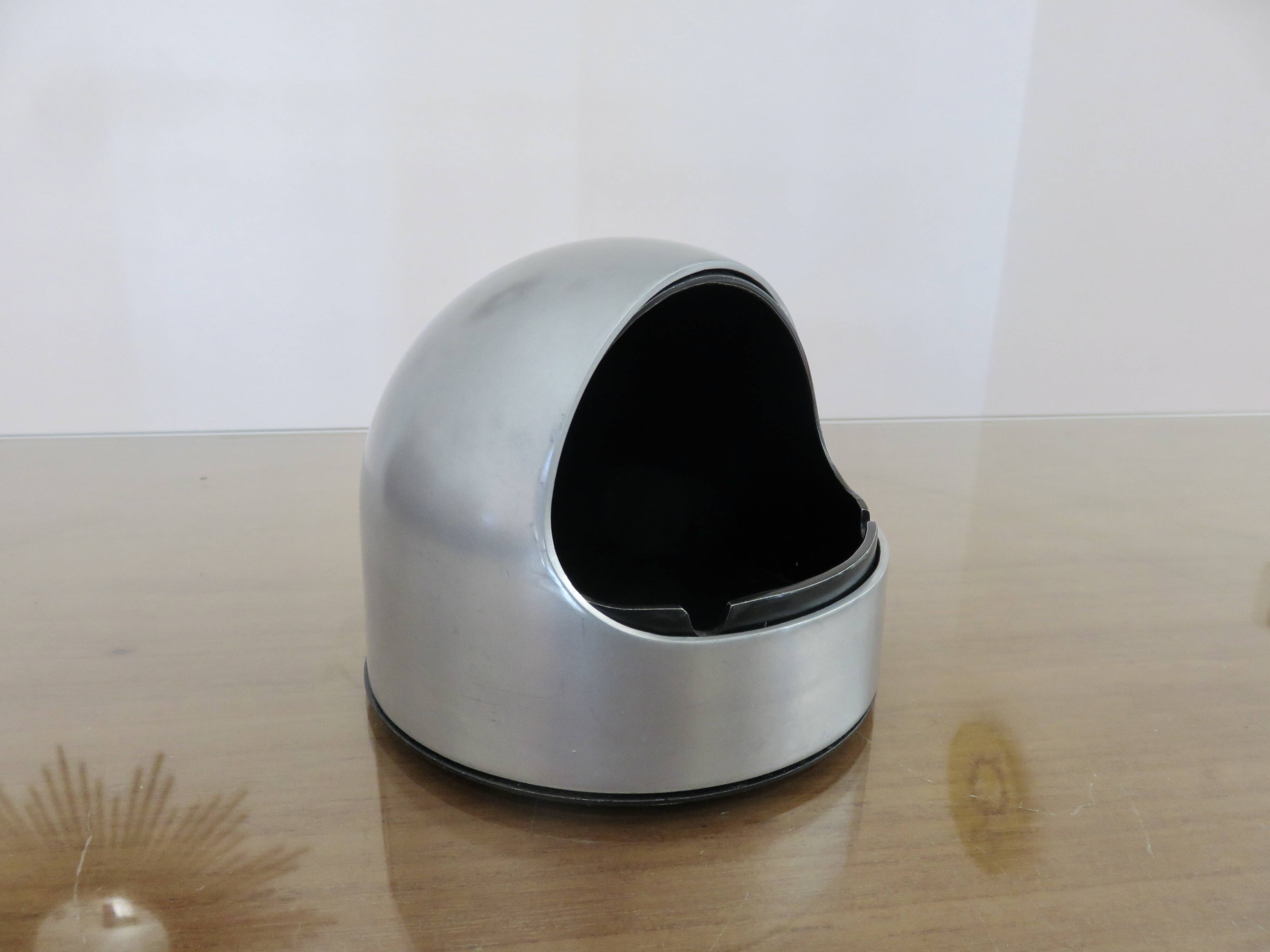 Vintage rotating ashtray "kasco" germany 1960-1970, aluminium