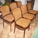 Lot de 6 chaises cannées drevounia