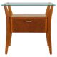 Gio Ponti bedside table in maple and walnut, La Permanente Mobili Cantù, 1940s